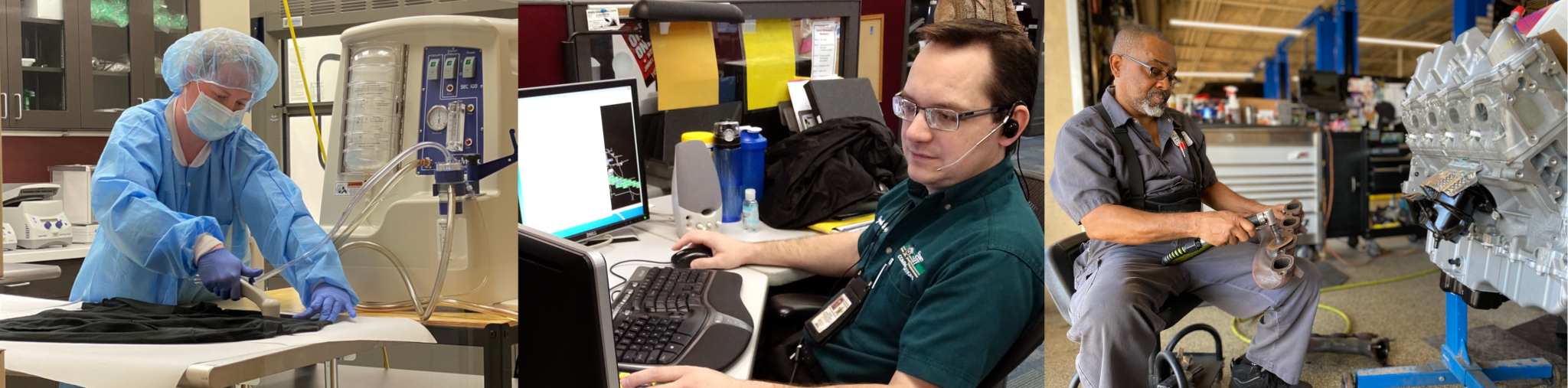 Various civilian positions displayed